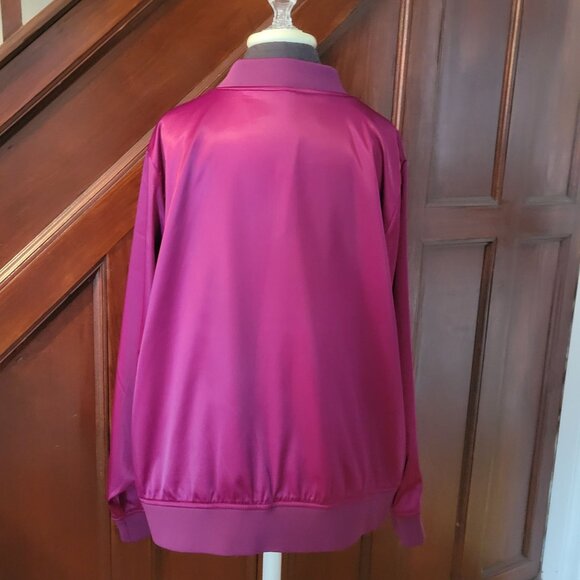 Torrid Womens Size 4x Floral Embroidered Satin Bomber Jacket Magenta - Picture 3 of 5